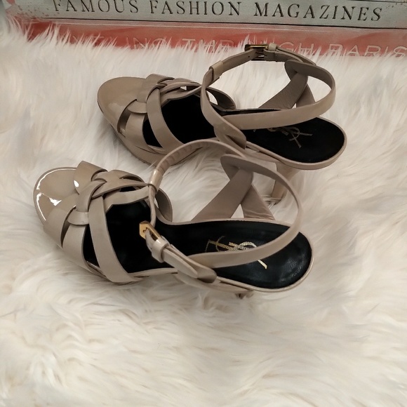 *SOLD* 💯Authentic YSL T-Strap Tribute Sandals - Picture 7 of 8